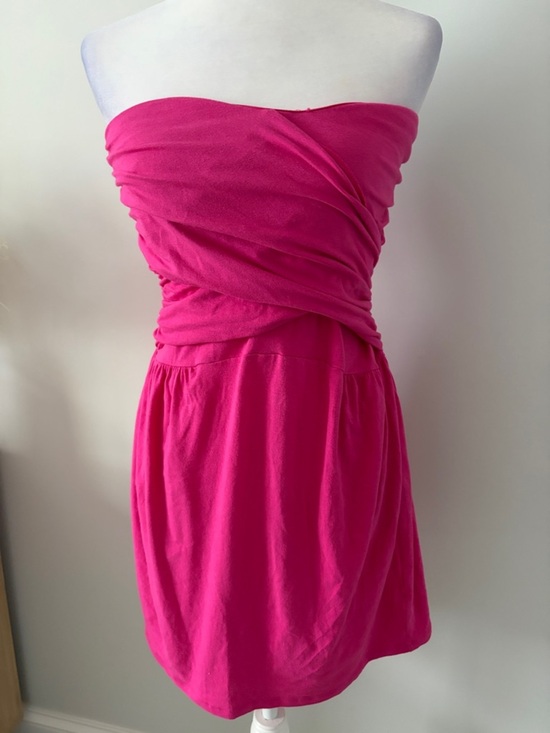 Victoria's Secret Other - Strapless Hot Pink Ruched Cover Up